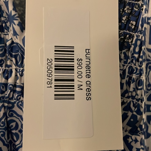 NWT Burdette Dress in Blue and White - Picture 9 of 9